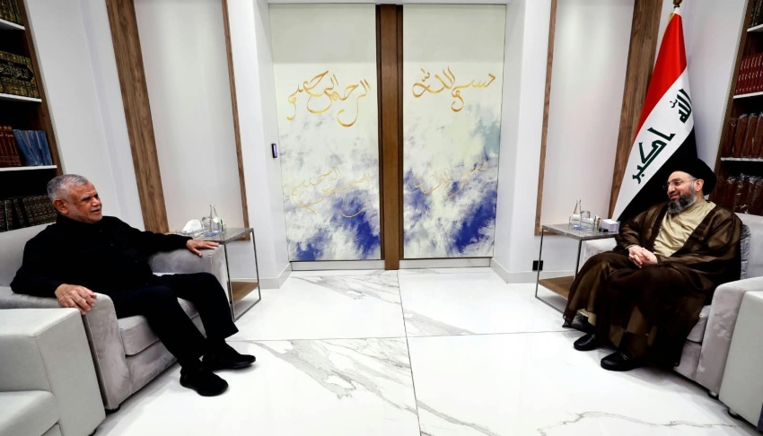 الحكيم والعامري يبحثان حصر السلاح والحلول الوطنية